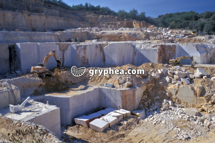 Carrière de calcaire (Comblanchien) - gryphea.com